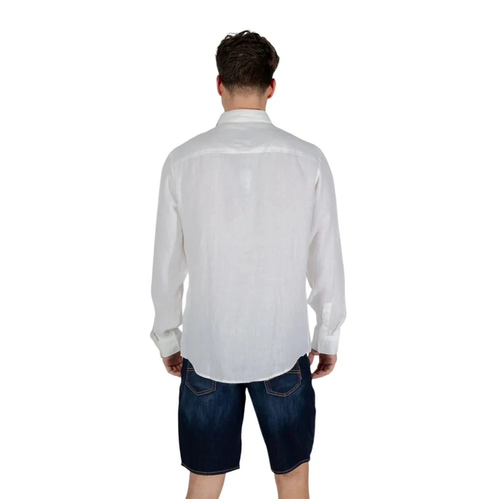 White Linen Dress Shirt - Image 4