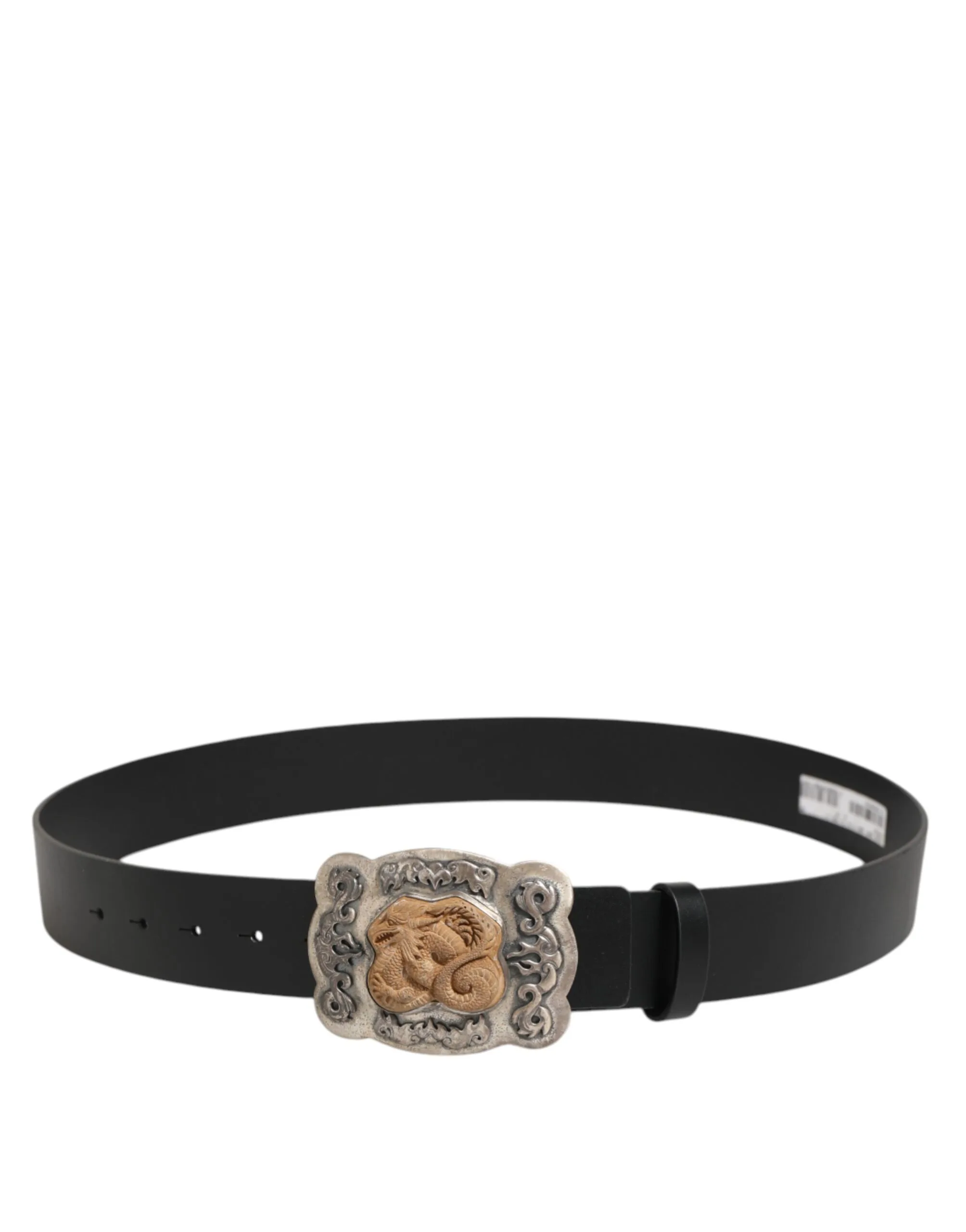 Black Leather Gothic Dragon Metal Buckle Belt - Image 3