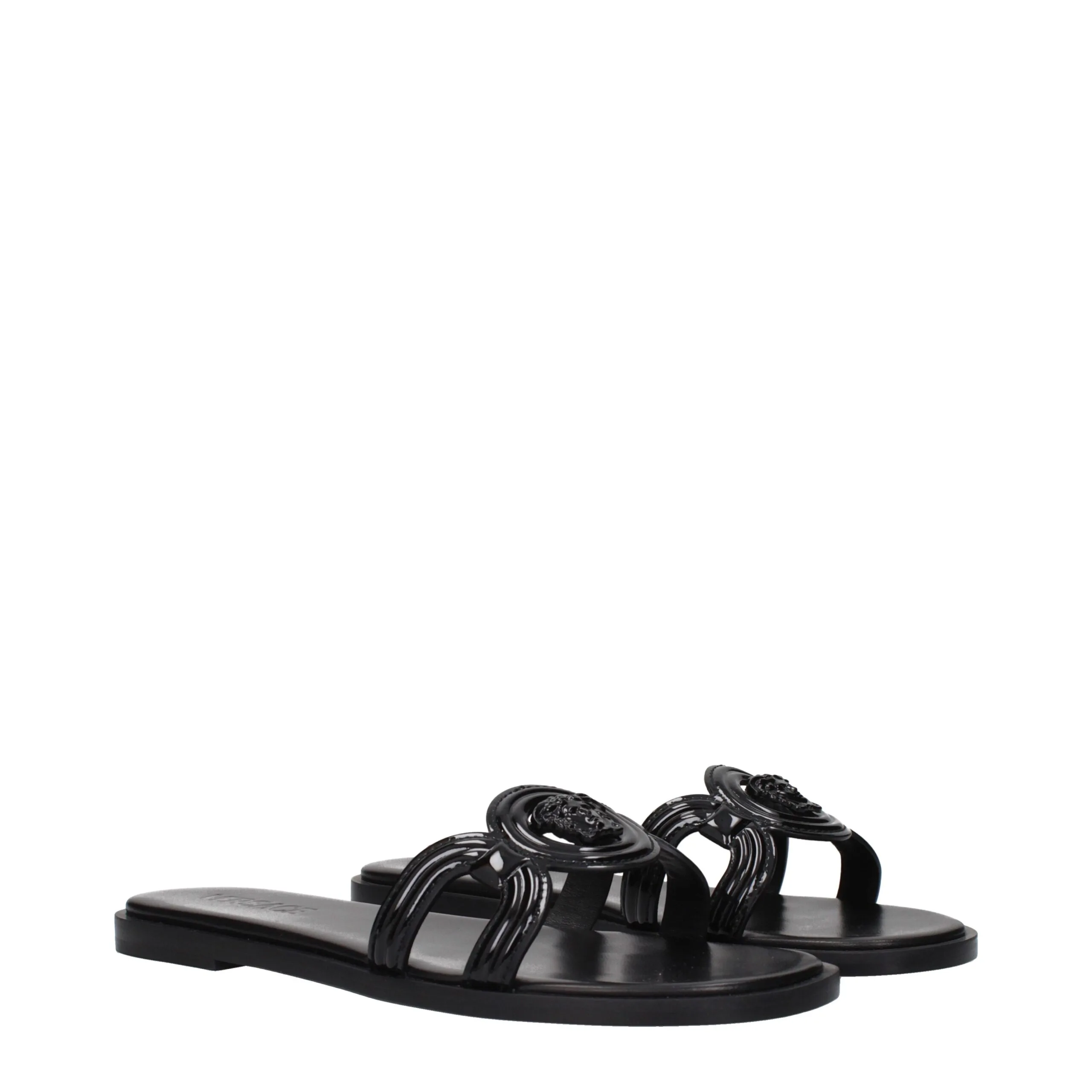 Black Leather Slippers - Image 2