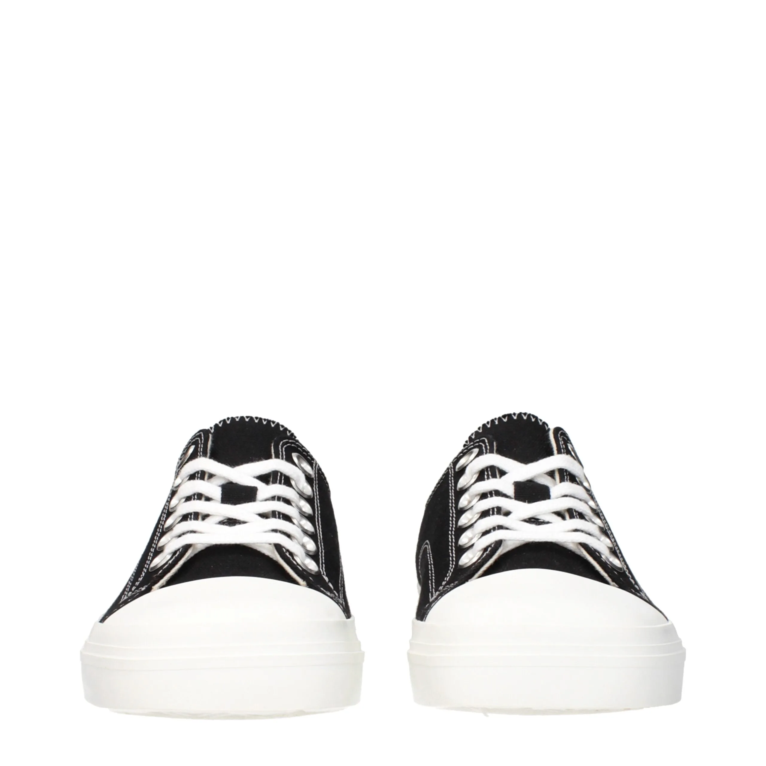Black Fabric Low Top Sneakers - Image 3
