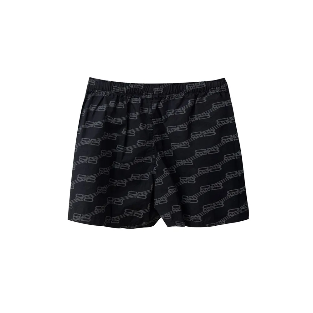 Black Cotton Bermuda Shorts - Image 2