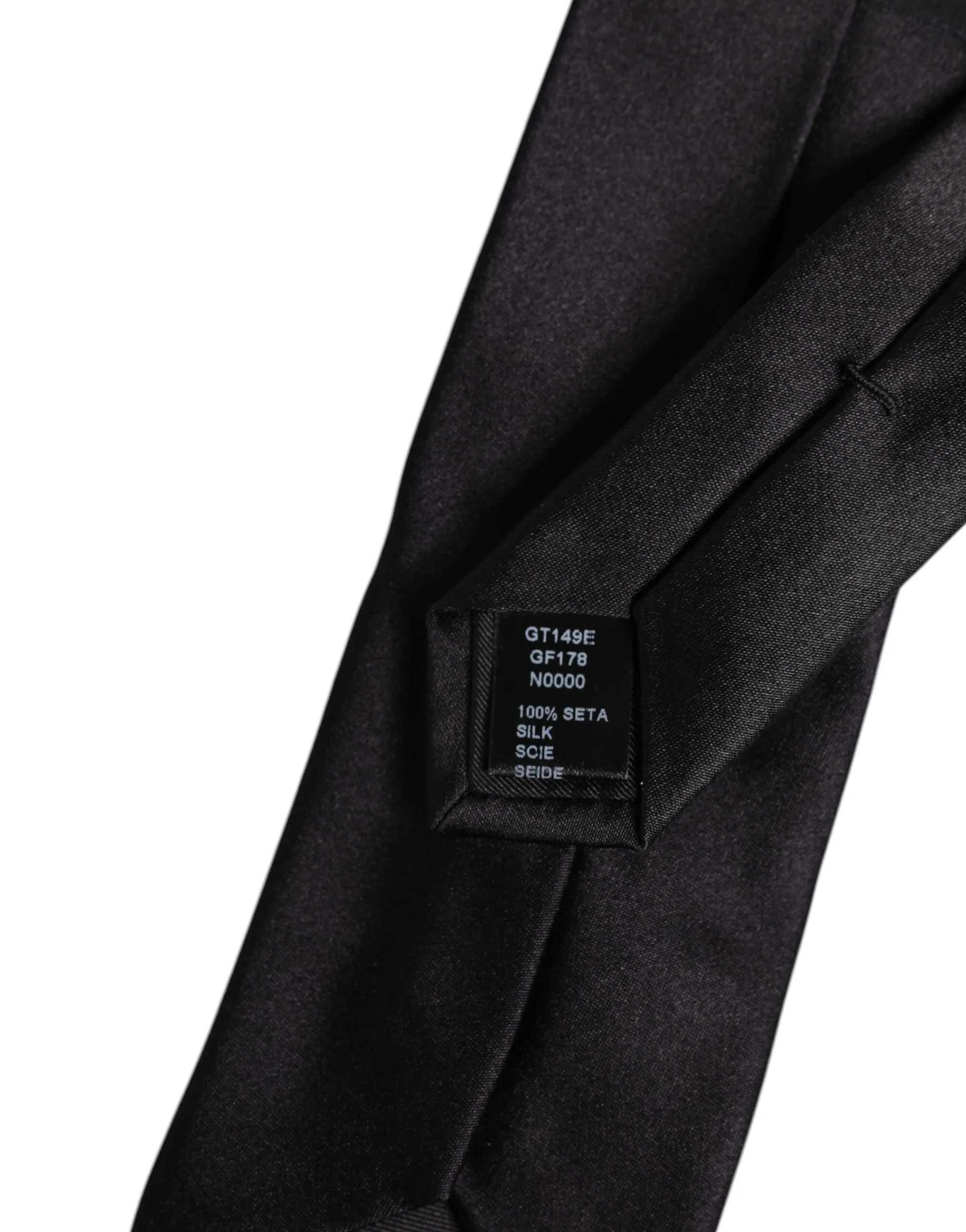 Black Safety Pins Silk Adjustable Necktie Accessory Tie - Image 7