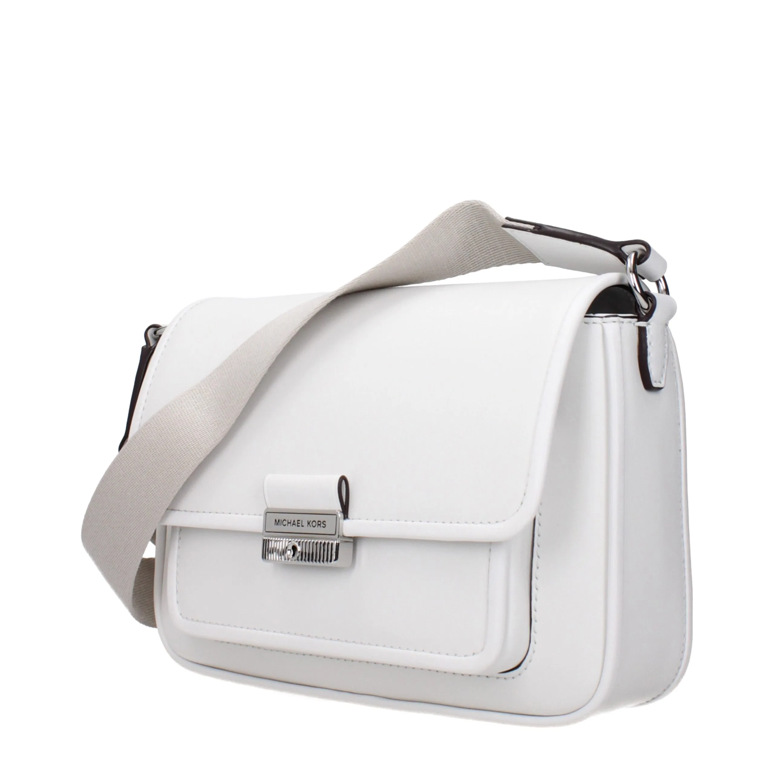 White Leather Crossbody Bag - Image 2
