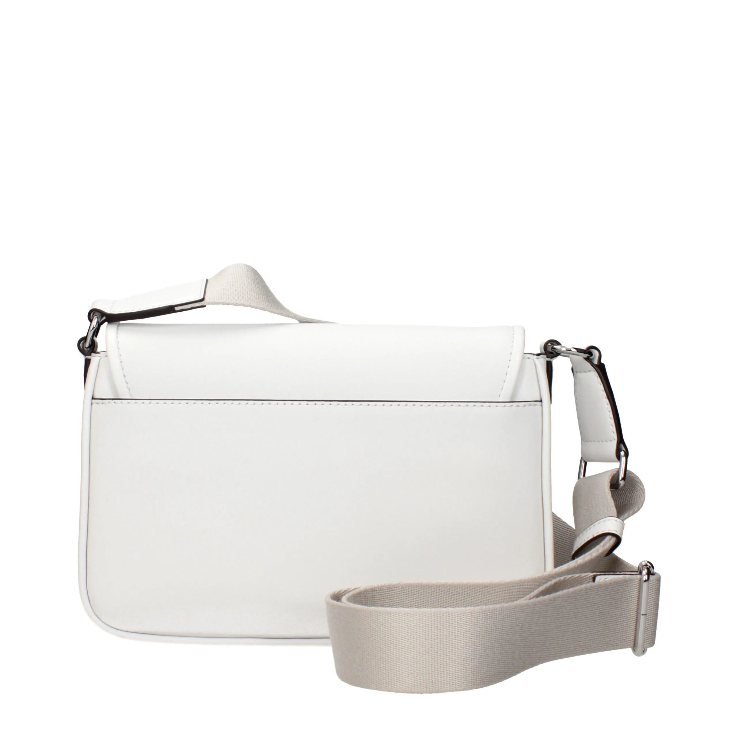 White Leather Crossbody Bag - Image 3