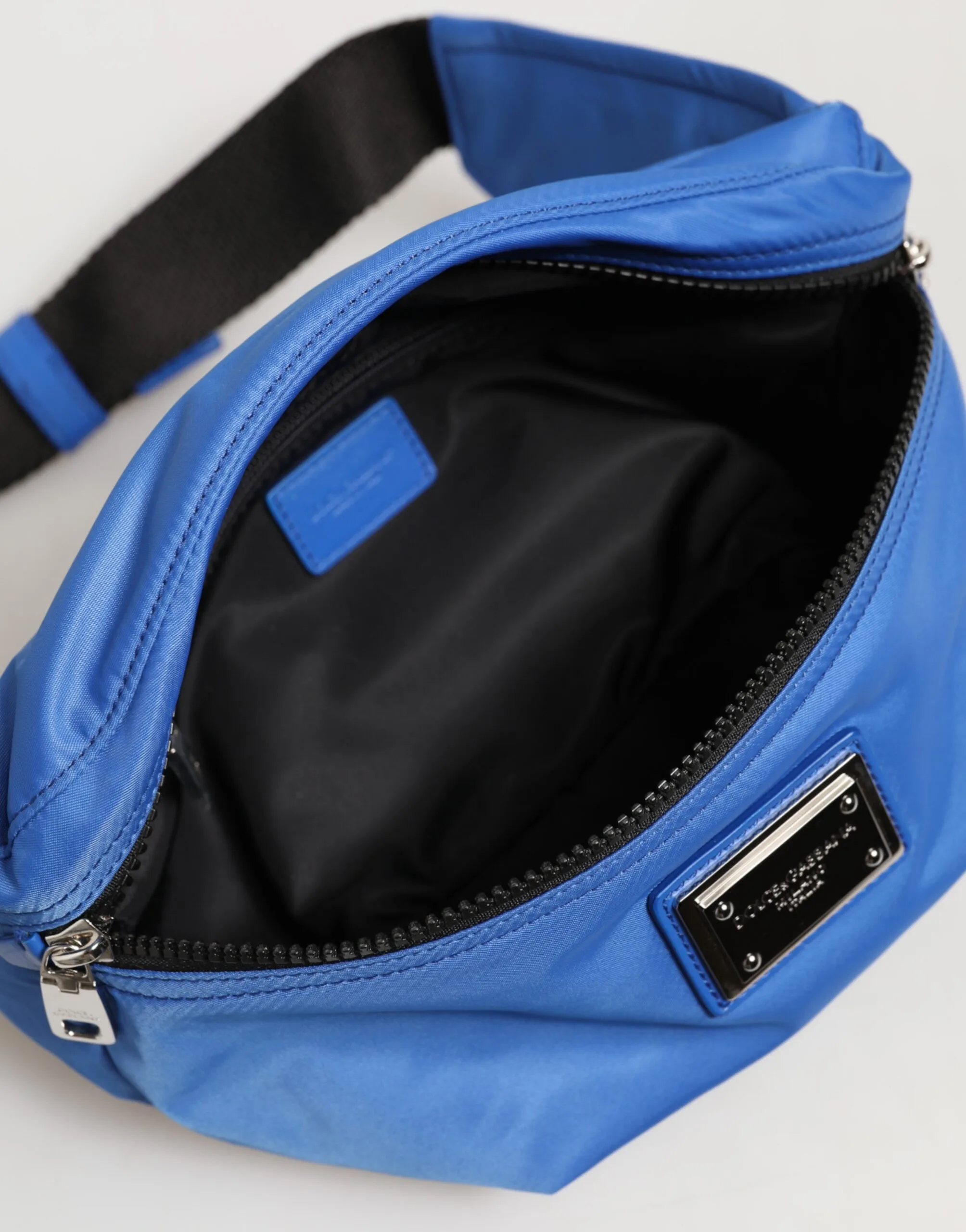 Blue Logo Plaque Nylon Waist Fanny Pack Men's Bag - Image 6