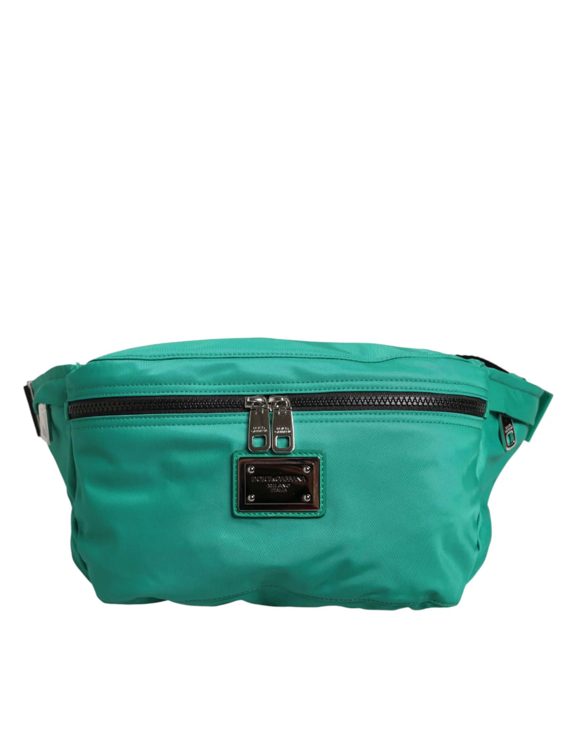 Green Logo Plaque Nylon Waist Fanny Pack Men's Bag