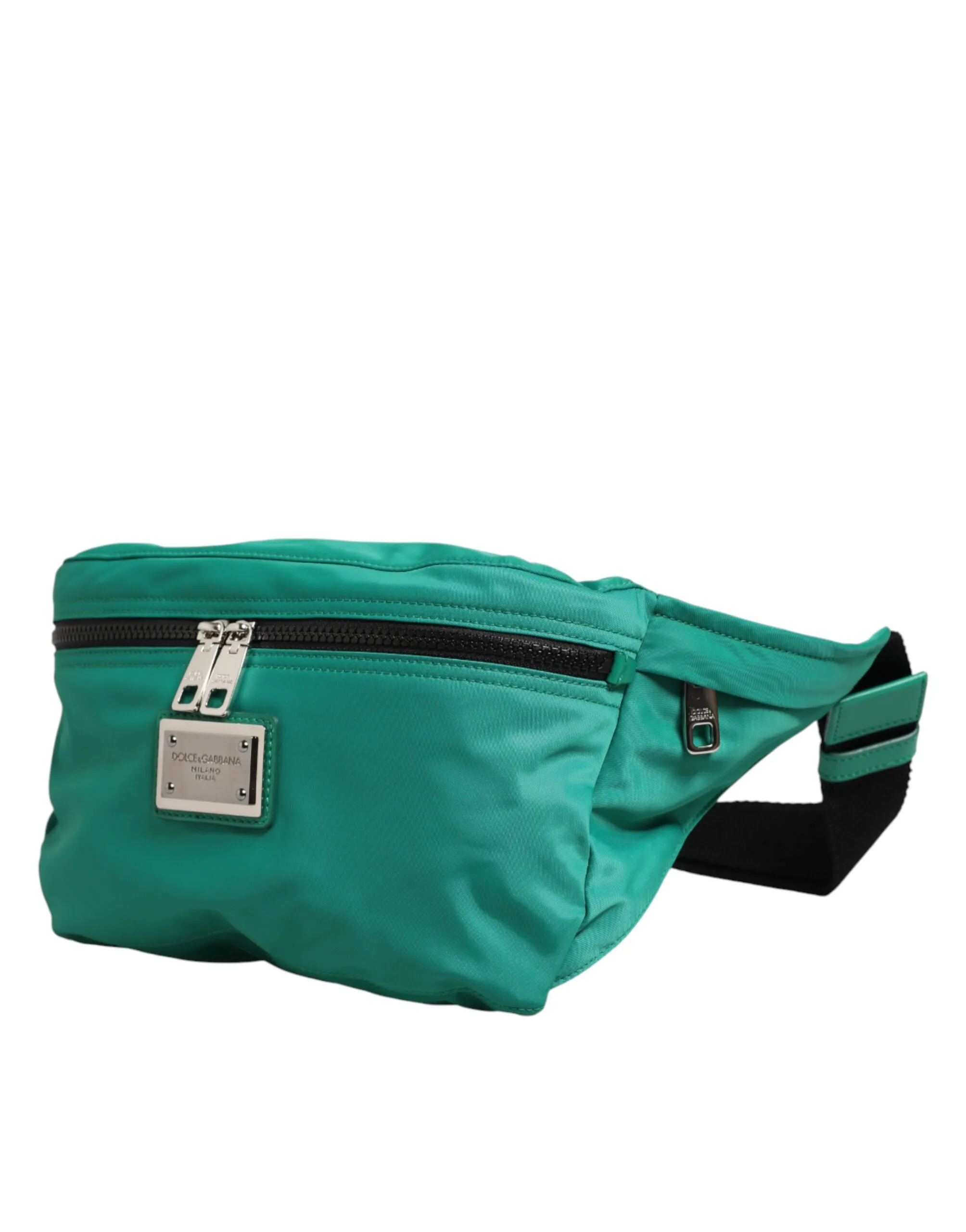 Green Logo Plaque Nylon Waist Fanny Pack Men's Bag - Image 2