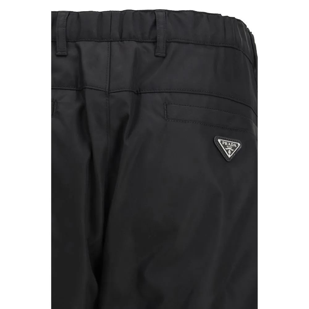 Black Recycled Polyamide Casual Pants - Image 3