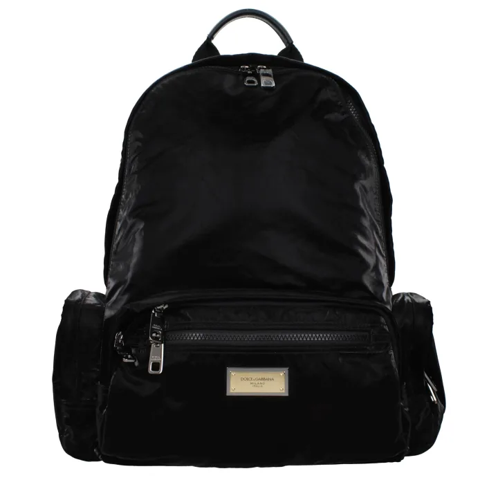 Black Nylon Backpack