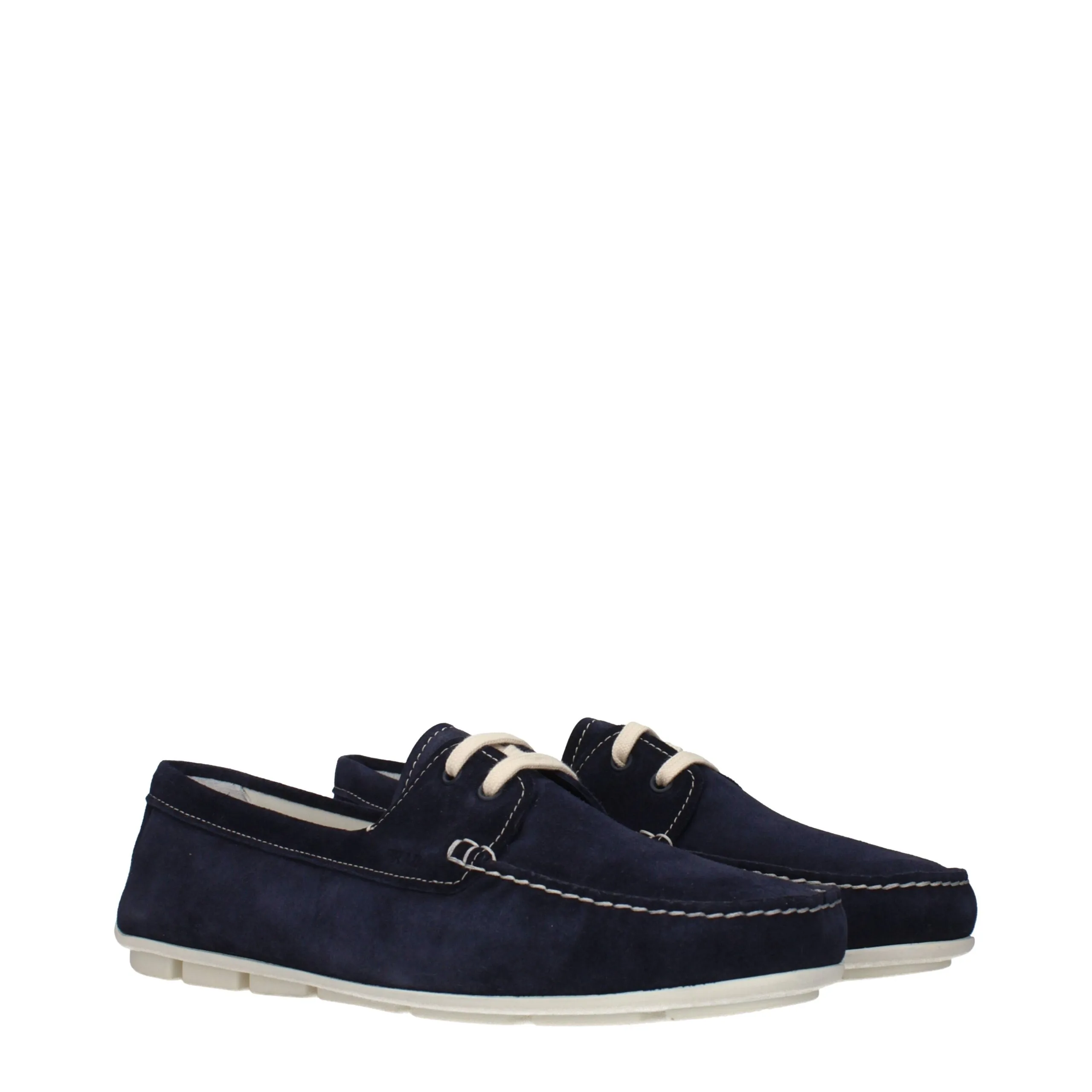 Blue Leather Slip - On Loafers - Image 2