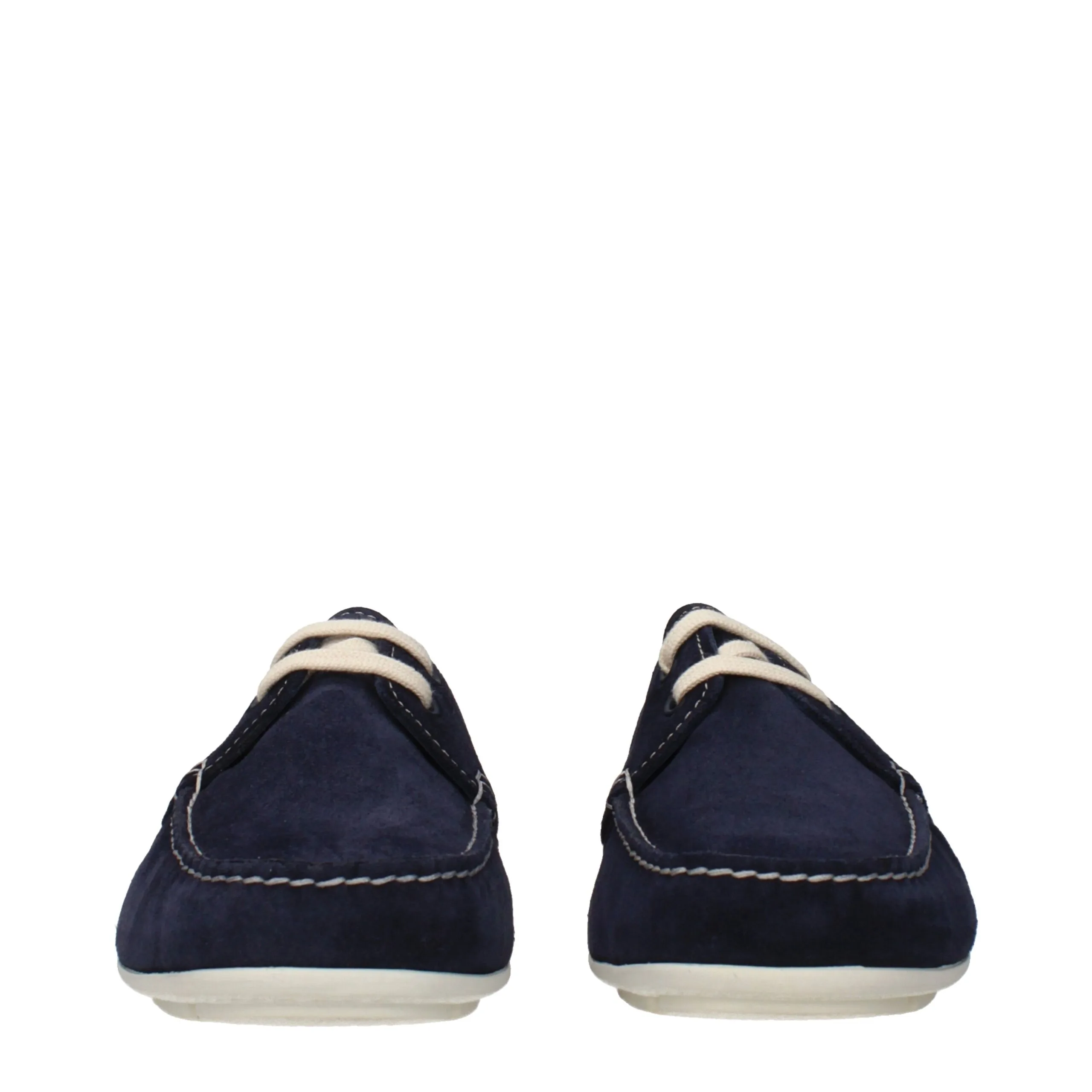 Blue Leather Slip - On Loafers - Image 3