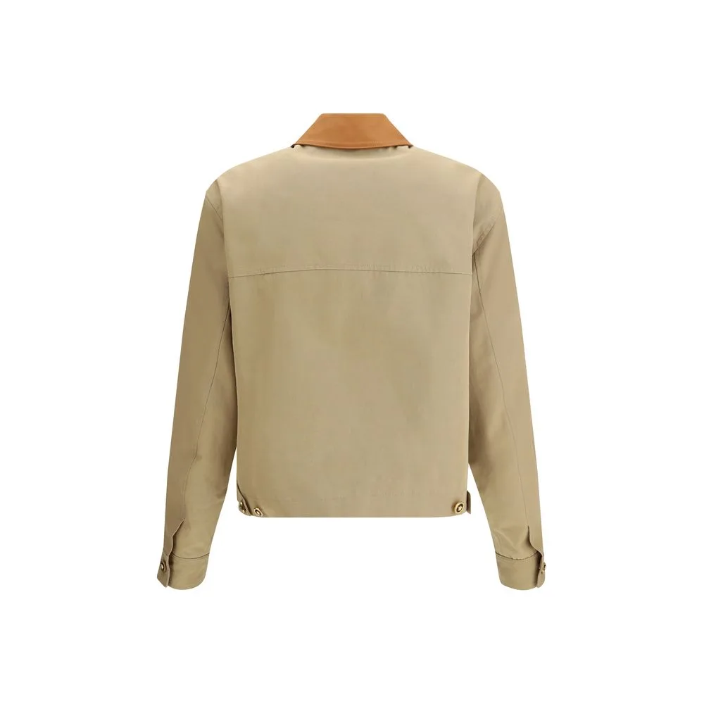 Beige Cotton Full - Length Jacket - Image 2