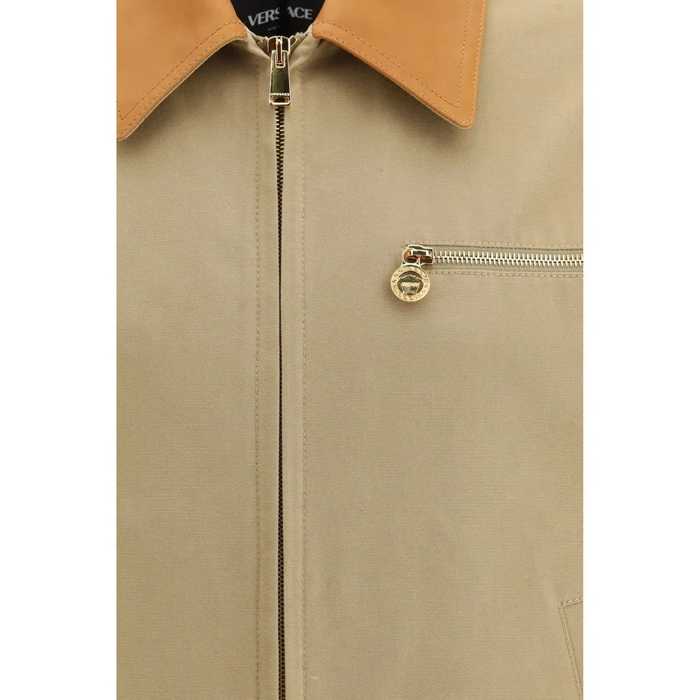 Beige Cotton Full - Length Jacket - Image 3