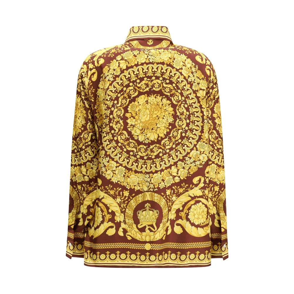 Bordeaux Silk Pattern Shirt - Image 2