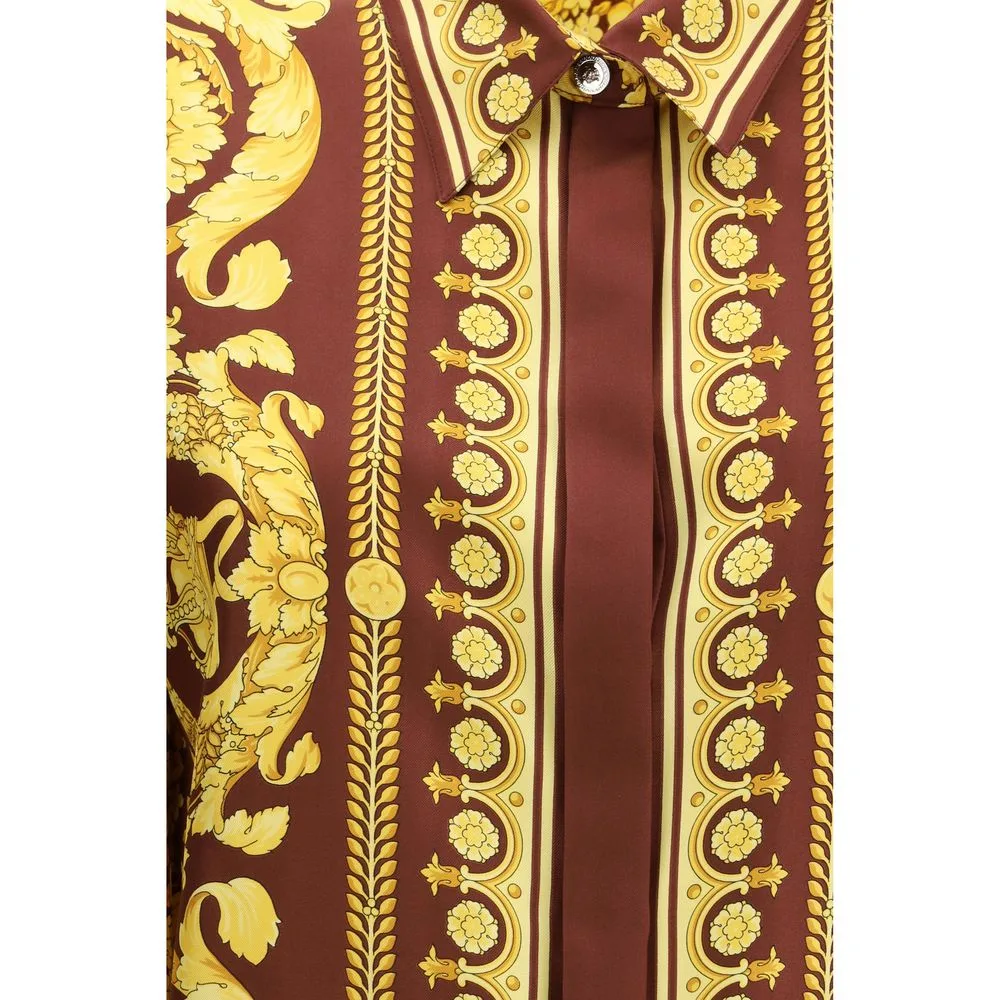 Bordeaux Silk Pattern Shirt - Image 3