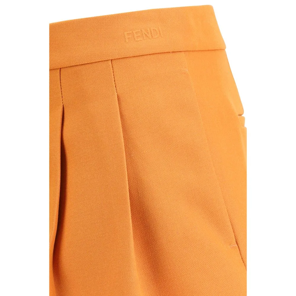 Orange Wool Oves Aries Bermuda Shorts - Image 3